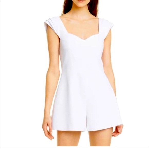 Alice + Olivia Pants - Alice and Olivia White Shorts Romper Size 2 NWT
